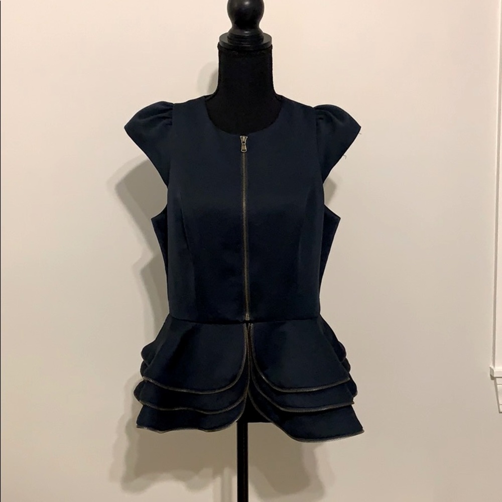 Silk Vest with Zipper Detail